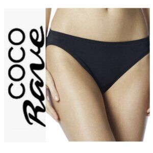 COCO RAVE Black Classic Bikini Bottom Full Coverage Size L NWT